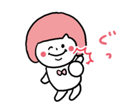 Bobbed Pink Girl sticker #6700161