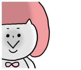 Bobbed Pink Girl sticker #6700170