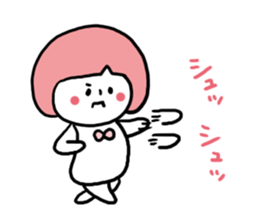 Bobbed Pink Girl sticker #6700174