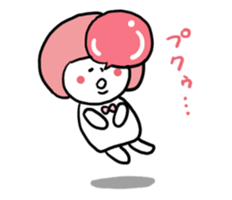 Bobbed Pink Girl sticker #6700176