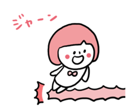 Bobbed Pink Girl sticker #6700178