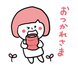 Bobbed Pink Girl sticker #6700181