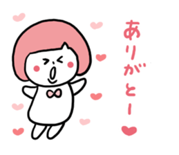 Bobbed Pink Girl sticker #6700182