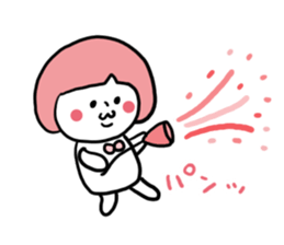 Bobbed Pink Girl sticker #6700186