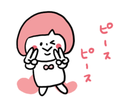 Bobbed Pink Girl sticker #6700187