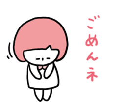 Bobbed Pink Girl sticker #6700193