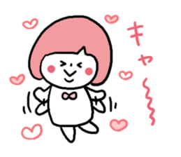 Bobbed Pink Girl sticker #6700196