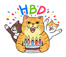 Tong Fat Cat and the Gang sticker #6700599