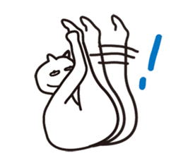 Yoga of Float Cat sticker #6702142