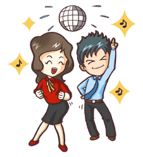 Cute Office Romance sticker #6702330