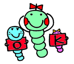 Caterpillar three sisters sticker #6702482