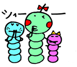 Caterpillar three sisters sticker #6702511