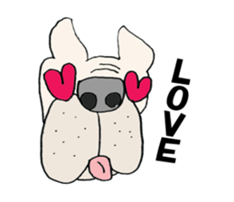 LOVE French  bulldog sticker #6704708