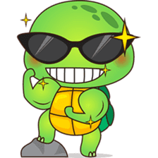 Pura, the funny turtle, version 5 sticker #6705255