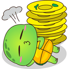 Pura, the funny turtle, version 5 sticker #6705262