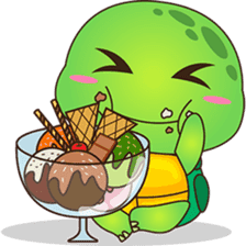 Pura, the funny turtle, version 5 sticker #6705264