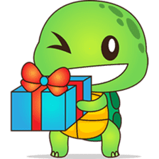 Pura, the funny turtle, version 5 sticker #6705279