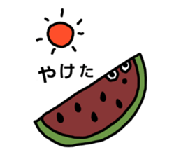 Hot summer & watermelon sticker #6705603
