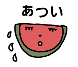 Hot summer & watermelon sticker #6705615