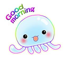 Cute jellyfish 1 (semitransparent) sticker #6705800