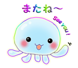 Cute jellyfish 1 (semitransparent) sticker #6705803