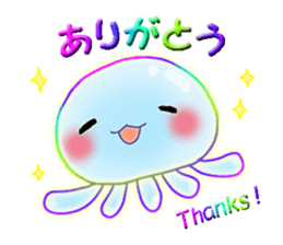 Cute jellyfish 1 (semitransparent) sticker #6705804