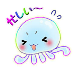 Cute jellyfish 1 (semitransparent) sticker #6705806