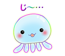 Cute jellyfish 1 (semitransparent) sticker #6705807