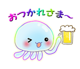 Cute jellyfish 1 (semitransparent) sticker #6705808