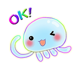 Cute jellyfish 1 (semitransparent) sticker #6705809