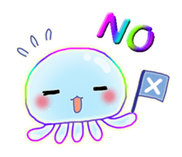 Cute jellyfish 1 (semitransparent) sticker #6705813