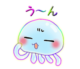 Cute jellyfish 1 (semitransparent) sticker #6705814