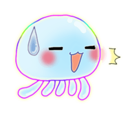 Cute jellyfish 1 (semitransparent) sticker #6705825