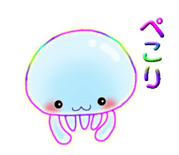 Cute jellyfish 1 (semitransparent) sticker #6705828