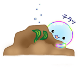 Cute jellyfish 1 (semitransparent) sticker #6705829