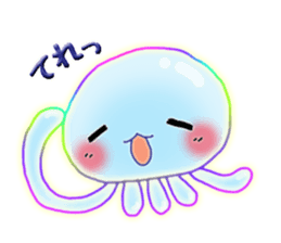 Cute jellyfish 1 (semitransparent) sticker #6705830