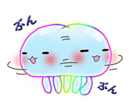 Cute jellyfish 1 (semitransparent) sticker #6705832