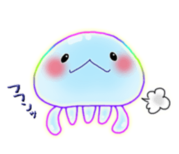 Cute jellyfish 1 (semitransparent) sticker #6705834