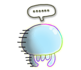 Cute jellyfish 1 (semitransparent) sticker #6705835