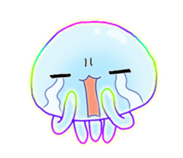 Cute jellyfish 1 (semitransparent) sticker #6705836