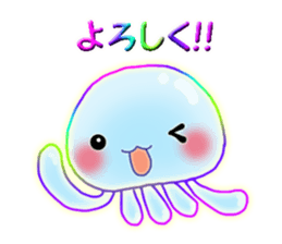 Cute jellyfish 1 (semitransparent) sticker #6705837