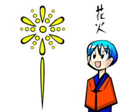 Behavior of blue hair boy sticker #6706088
