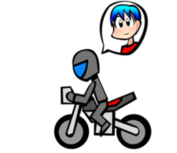 Behavior of blue hair boy sticker #6706105