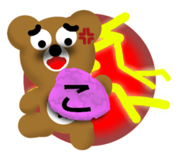 Angry brown bear 2 sticker #6707683