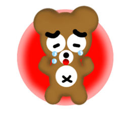 Angry brown bear 2 sticker #6707717