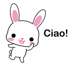 Rabbits with Italian phrases & gestures sticker #6708200
