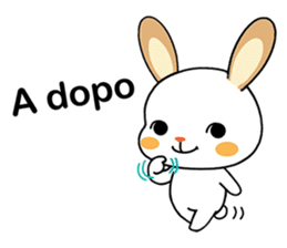 Rabbits with Italian phrases & gestures sticker #6708205