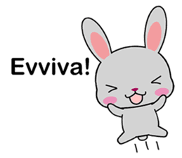 Rabbits with Italian phrases & gestures sticker #6708206