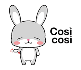 Rabbits with Italian phrases & gestures sticker #6708209