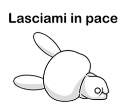 Rabbits with Italian phrases & gestures sticker #6708212